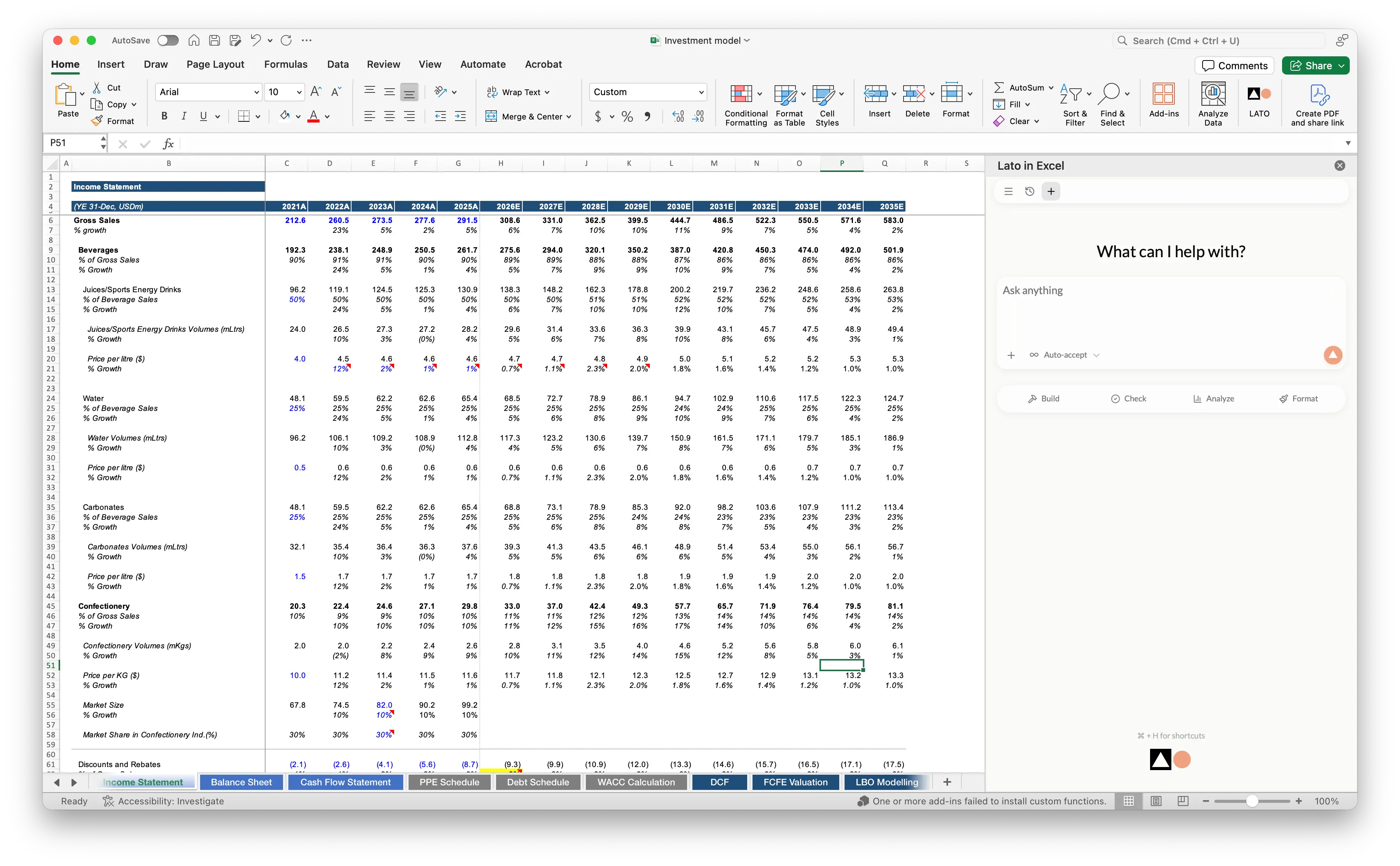 LATO in Excel